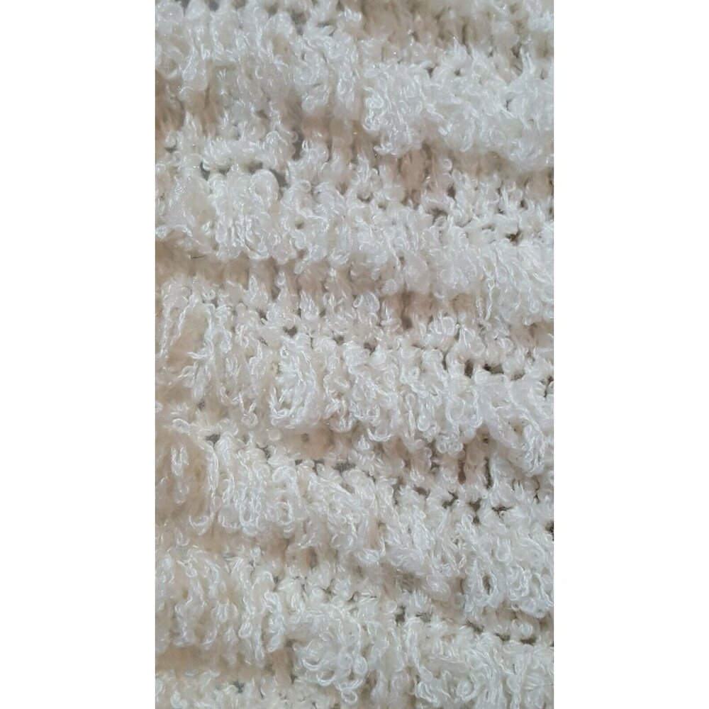 Vintage 80s Clovis Ruffin Shag Cardigan Sweater Coat Womens Medium Open Long - Picture 12 of 13